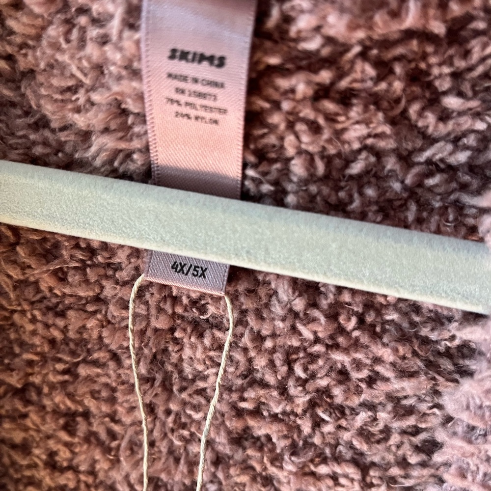 SKIMS NWT Cozy Boucle Knit long robe camel RARE FIND - Picture 14 of 15